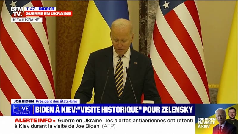 Joe Biden à Kiev: “Le peuple américain sait que l’agression russe nous menace tous”
