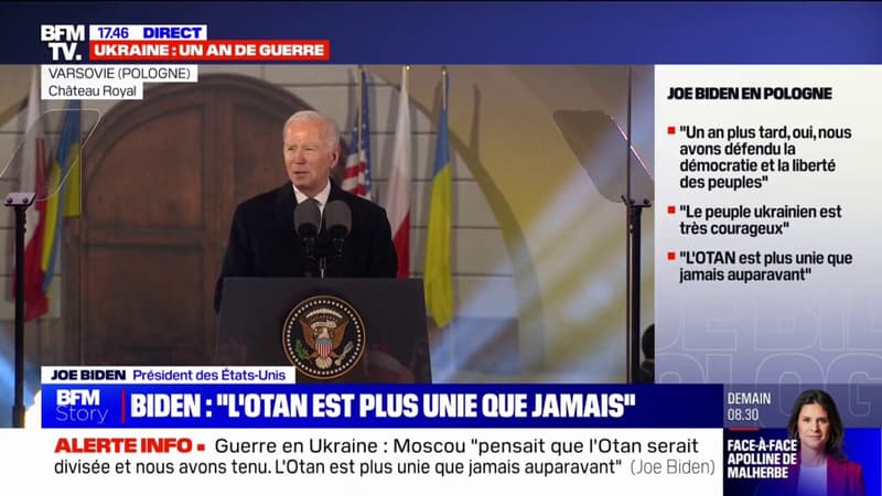 Joe Biden sur la guerre en Ukraine: “Notre soutien continuera et l’OTAN restera unie”