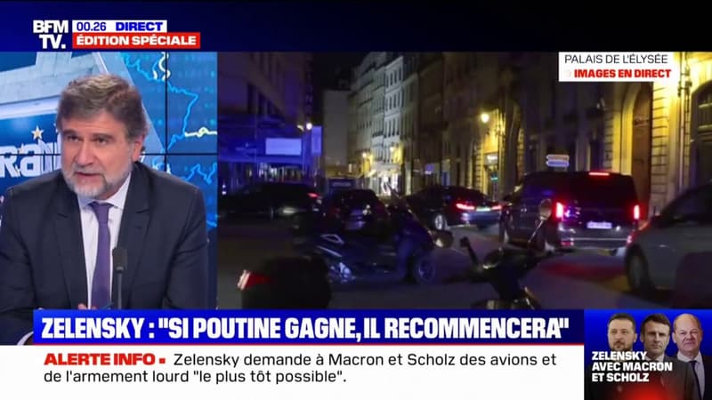 Le dîner à l’Élysée entre Volodymyr Zelensky, Emmanuel Macron et Olaf Scholz est terminé