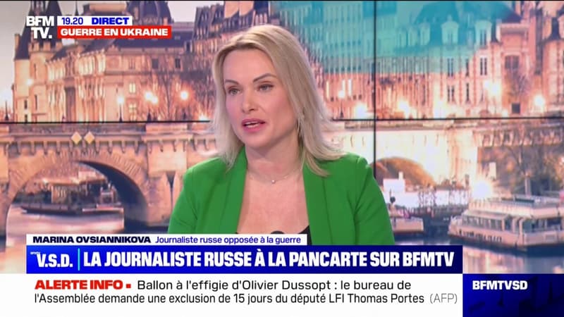 Marina Ovsyannikova: “La guerre doit se terminer par une victoire sans concession de l’Ukraine”