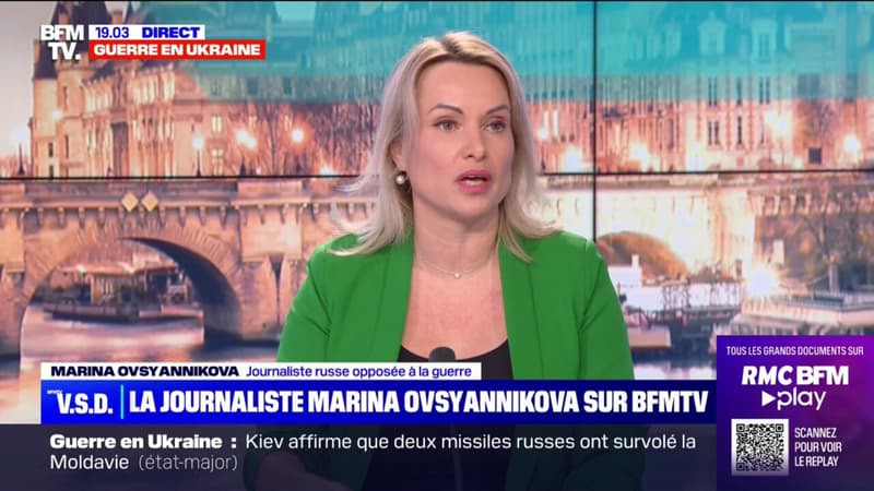 Marina Ovsyannikova: “On nous a dit dès le premier jour qu’il ne fallait pas dire ‘guerre’ mais ‘opération spéciale”