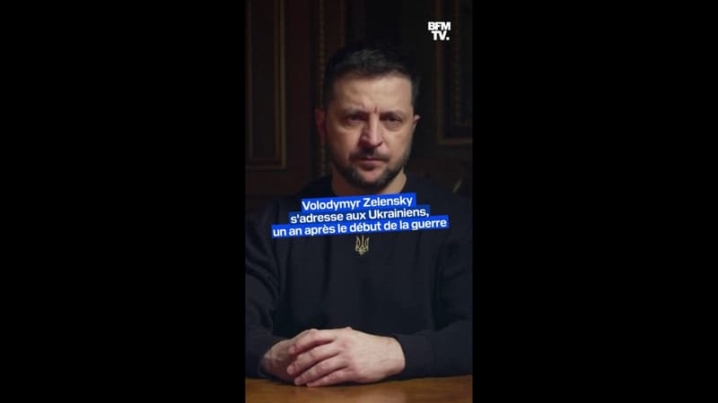 “Nous ferons tout pour gagner cette année”: les mots de Zelensky, un an après le début de la guerre en Ukraine