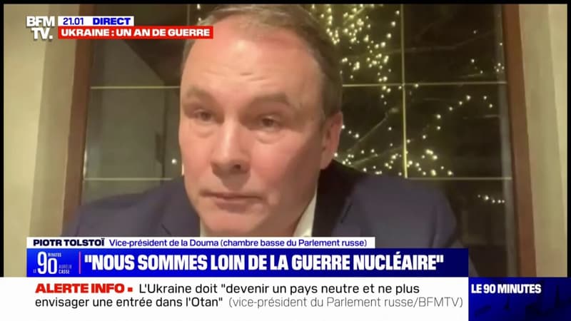 “Nous sommes loin de la guerre nucléaire”, affirme Piotr Tolstoï, vice-président de la chambre basse du Parlement russe