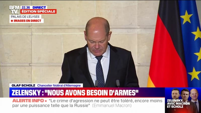 Olaf Scholz salue le “courage”, la “bravoure” et la “ténacité” des Ukrainiens