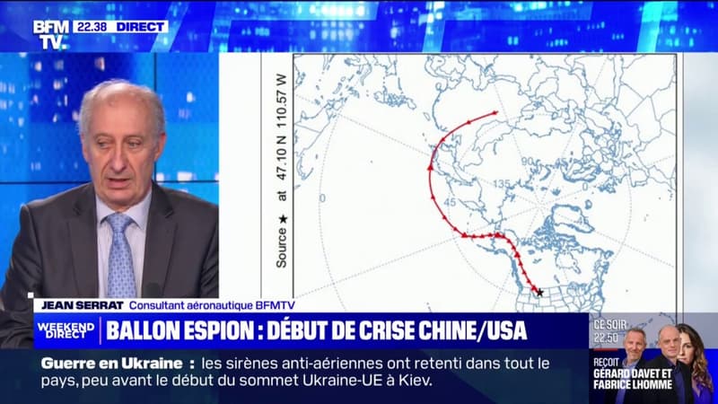 Pour Jean Serrat, le ballon chinois survolant les États-Unis a suivi “une trajectoire particulièrement précise”