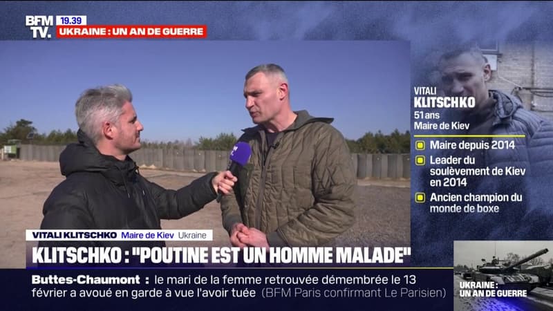 “Poutine est un homme malade”, affirme Vitali Klitschko, maire de Kiev