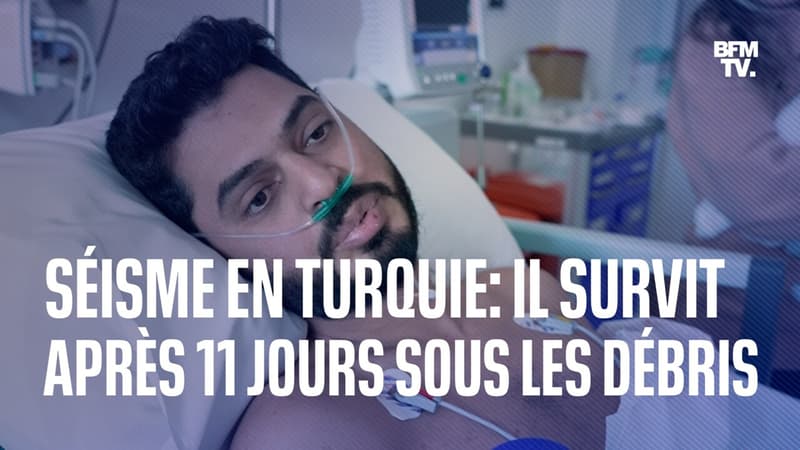 Séisme en Turquie: après 11 jours sous les gravats, Mustafa raconte à BFMTV comment il a tenu bon