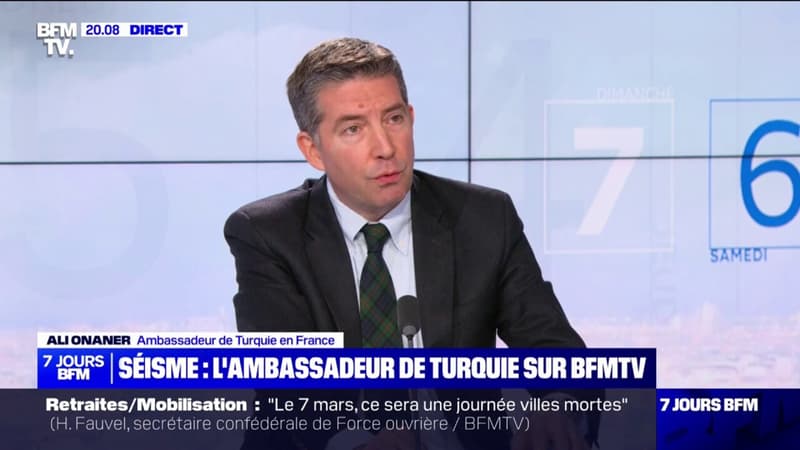Séisme: l’ambassadeur de Turquie remercie la France, qui figure “parmi les premiers pays à envoyer des secouristes en Turquie”