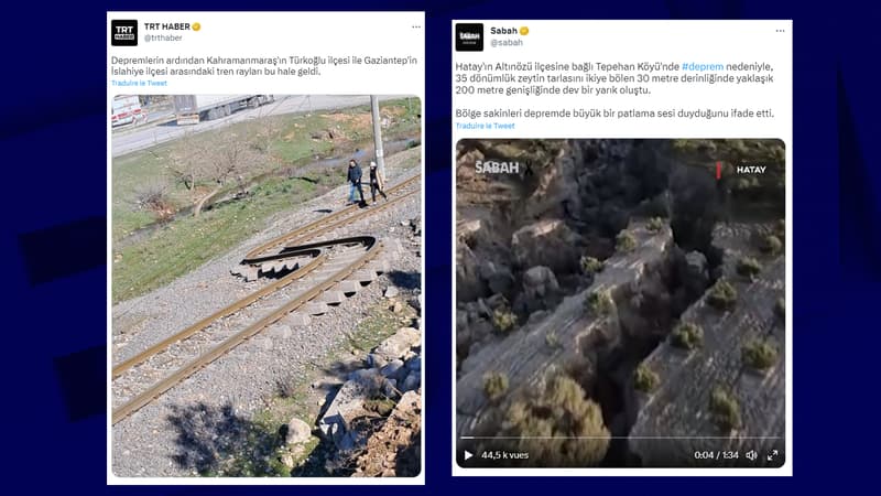 Rails déformés, fissures… Les conséquences des séismes en Turquie et Syrie visibles en surface