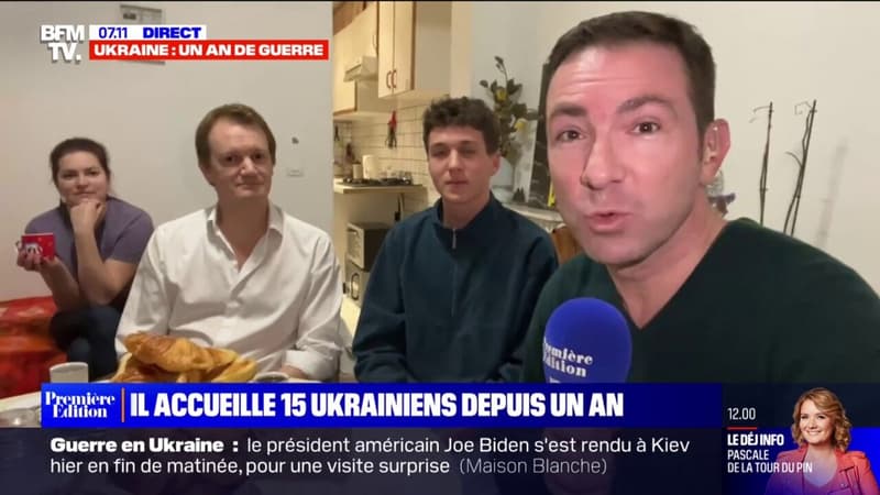 Ukraine: ce Français accueille 15 réfugiés ukrainiens depuis un an