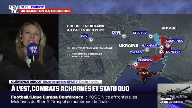 Un an après le début de la guerre, les Russes progressent petit à petit  autour de la ville de Bakhmout, sur le front Est