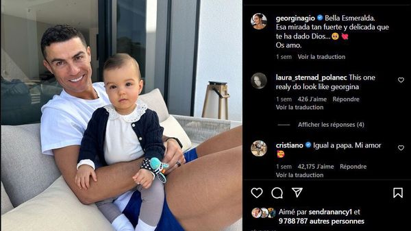 Cristiano Ronaldo en solo avec sa fille : la petite Bella Esmeralda, déjà 9 mois, est adorable