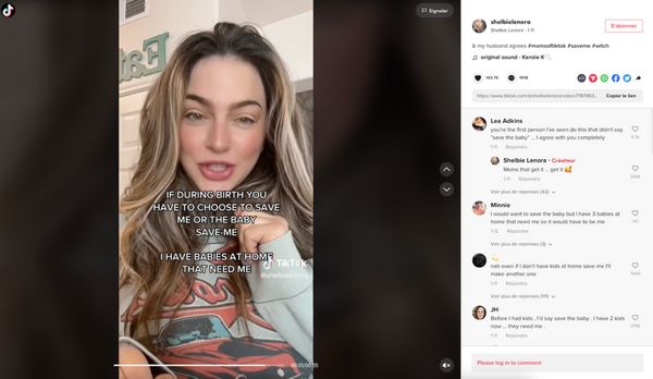 En cas de complications à l’accouchement elle veut qu’on la sauve plutôt que son bébé