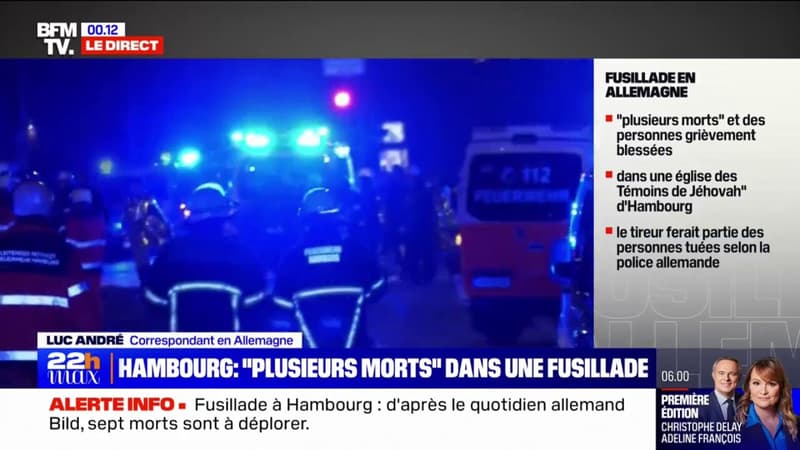 Fusillade à Hambourg: “Les personnes tuées présentaient toutes des blessures par balle”, selon un porte-parole de la police