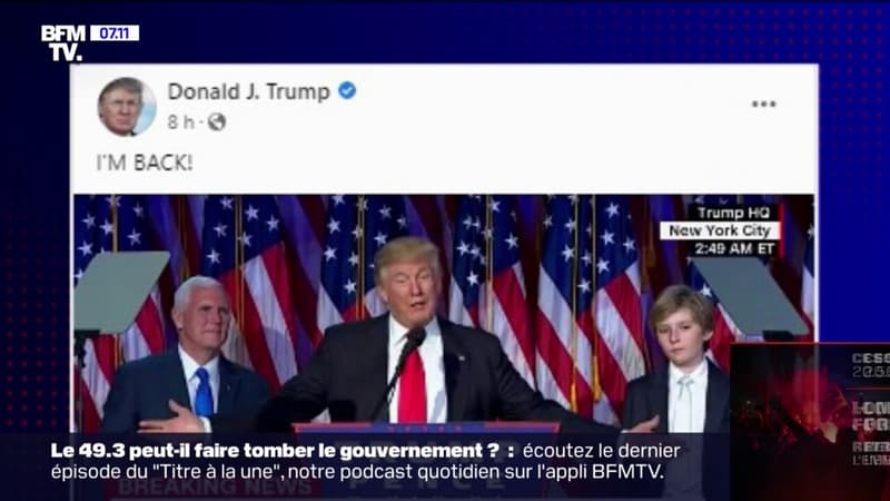 “JE SUIS DE RETOUR!”: Donald Trump revient sur Facebook deux ans après sa suspension