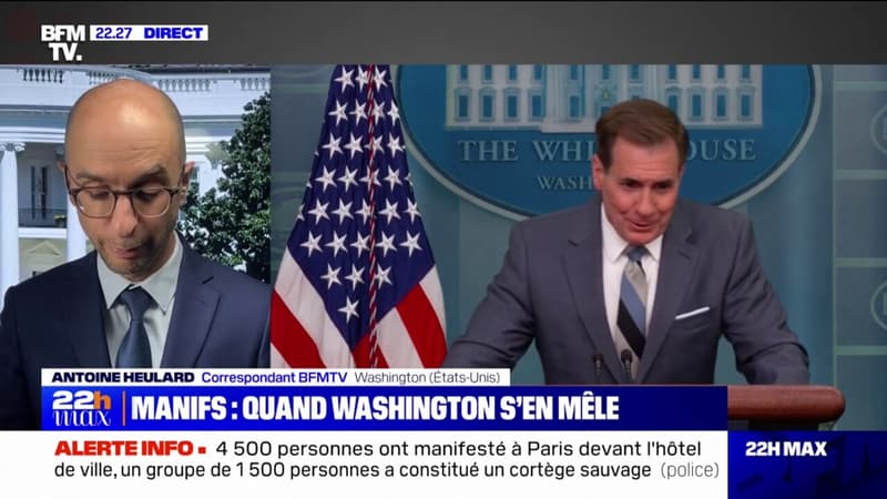 Manifestations en France: un porte-parole de la Maison Blanche affirme que “les États-Unis soutiennent le droit de manifester pacifiquement”