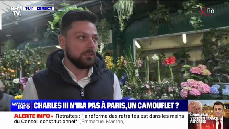 Visite du roi Charles III reportée: ce fleuriste parisien avait préparé son stand à la venue du monarque
