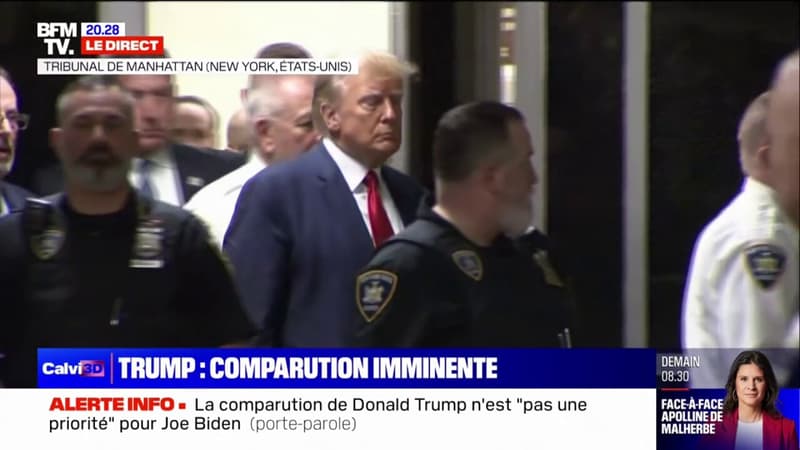 Donald Trump arrive devant le juge