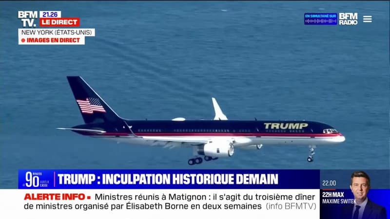Donald Trump atterrit à New York pour sa comparution judiciaire
