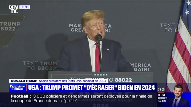 États-Unis: Donald Trump promet “d’écraser” Joe Biden à la présidentielle de 2024