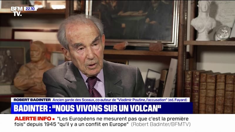 Guerre en Ukraine: “Nous vivons sur un volcan”, affirme Robert Badinter