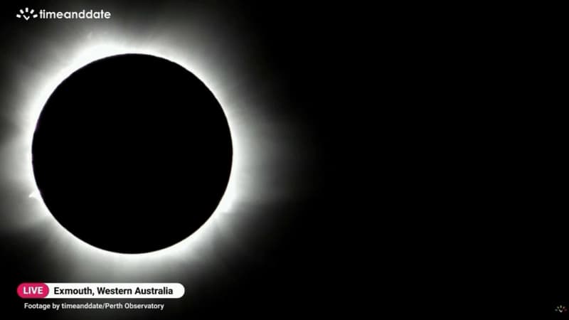 Les images fascinantes de l’éclipse solaire totale observée depuis l’ouest de l’Australie