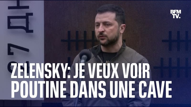 Volodymyr Zelensky: “J’espère que le président russe finira ses jours dans une cave”
