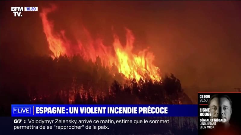 En Espagne, 800 personnes sont mobilisées pour maîtriser un incendie “hors de contrôle” dans la région d’Estrémadure