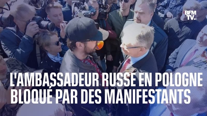 L’ambassadeur russe en Pologne bloqué par des manifestants pro-ukrainiens