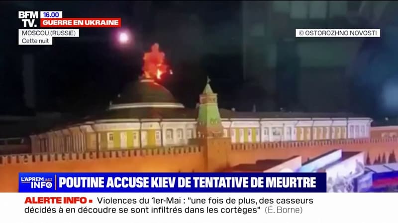 La présidence ukrainienne assure n’avoir “rien à voir” dans “l’attaque au drone sur le Kremlin” dont l’accuse Moscou
