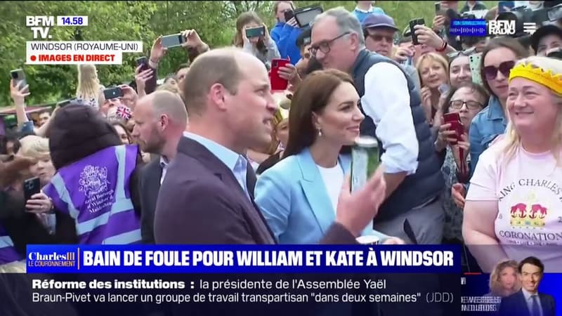 Le prince William et la princesse Kate s’offrent un bain de foule à Windsor
