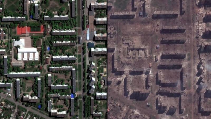 AVANT/APRÈS. Ukraine: de nouvelles images satellite montrent l’ampleur des destructions à Bakhmout