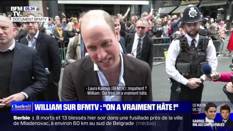“On a vraiment hâte !”: le prince William s’exprime au micro de BFMTV avant le couronnement du roi Charles III