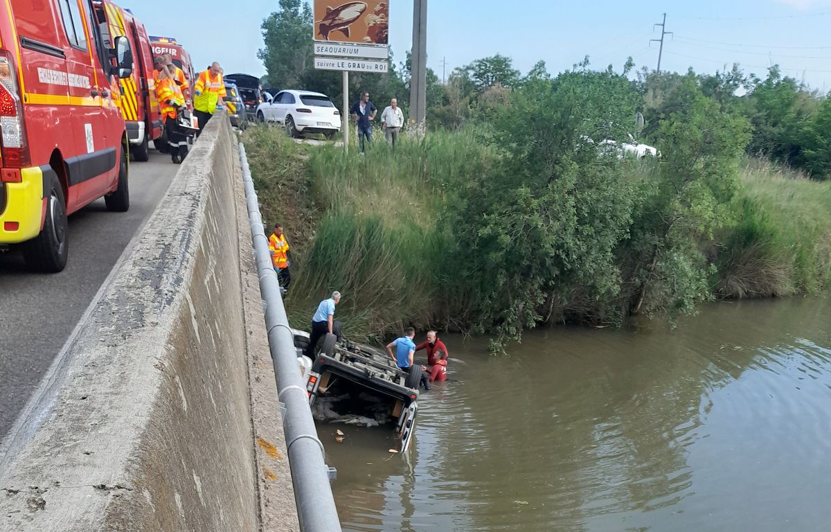 Gard : Une voiture chute dans un canal, le conducteur de 70 ans n’a pas survécu