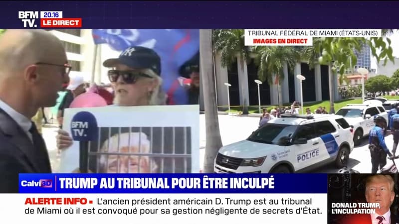Comparution de Donald Trump: “Qui que ce soit d’autre aurait déjà été emprisonné”, juge une manifestante anti-Trump
