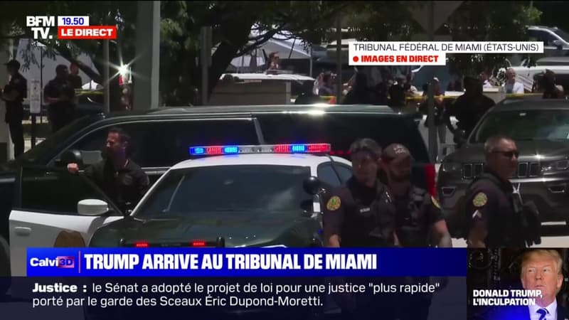 Comparution de Donald Trump: l’ancien président des États-Unis est arrivé au tribunal de Miami