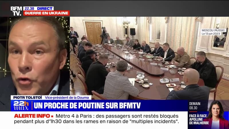 Guerre en Ukraine: “Après l’échec de la contre-offensive ukrainienne, on va passer à l’attaque”, affirme Piotr Tolstoï, vice-président de la Douma