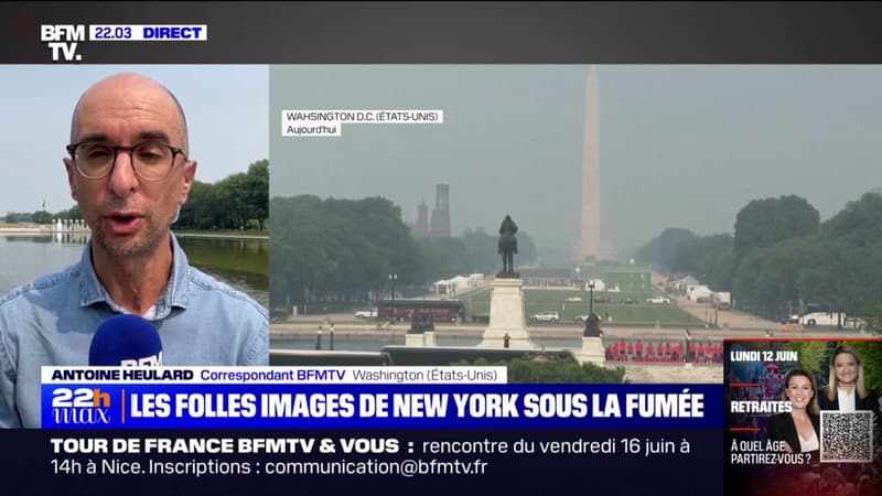 Incendies au Canada: les niveaux de particules fines seize fois supérieurs aux seuils fixés par l’OMS à Washington