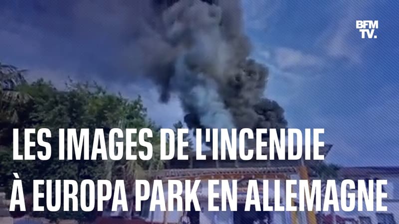 Les images de l’incendie qui s’est déclaré à Europa Park, à Rust, en Allemagne cet après-midi