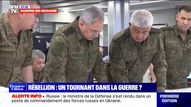 Les images de la première apparition à la télévision du ministre russe de la Défense après la mutinerie de la milice Wagner