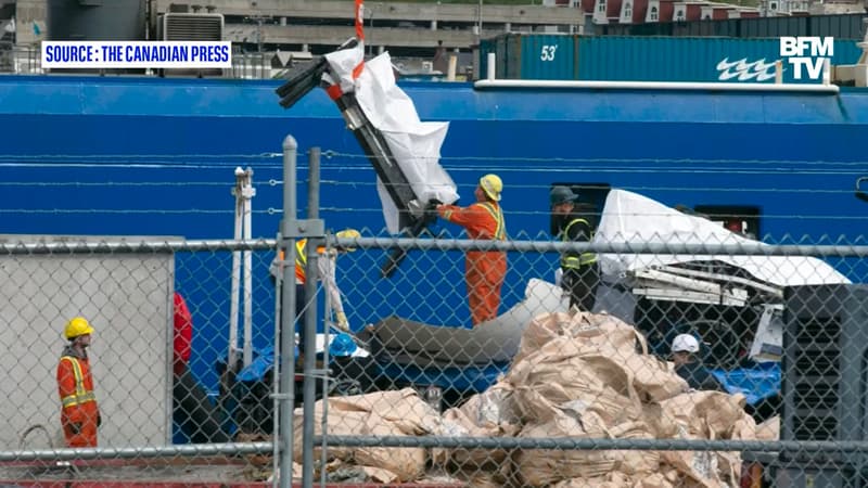 Accident de sous-marin près du Titanic: les premières images des débris repêchés du Titan