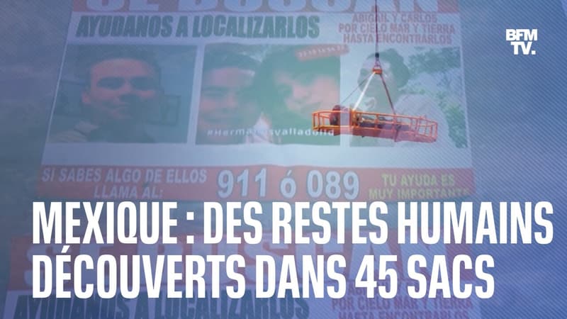 Mexique: les restes humains de huit jeunes ont été découverts à l’intérieur de 45 sacs