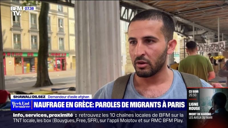 Naufrage en Grèce: “Je suis triste parce qu’eux aussi sont humains, je veux que l’Europe nous aide”, affirme Shawalli, demandeur d’asile afghan à Paris