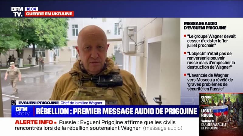 “Nous n’avons pas tué un seul soldat sur le terrain”: le premier message audio d’Evguéni Prigojine en exil
