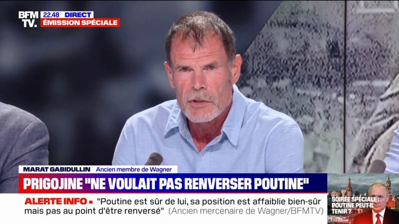 Putsch avorté de Wagner: “[La position de Vladimir Poutine] est affaiblie mais pas au point qu’on puisse le renverser”, estime Marat Gabidullin, ancien membre de la milice Wagner