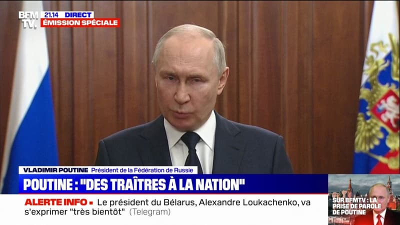 Rébellion avortée de Wagner: “Je suis reconnaissant au président biélorusse Loukachenko pour ses efforts”, affirme Vladimir Poutine