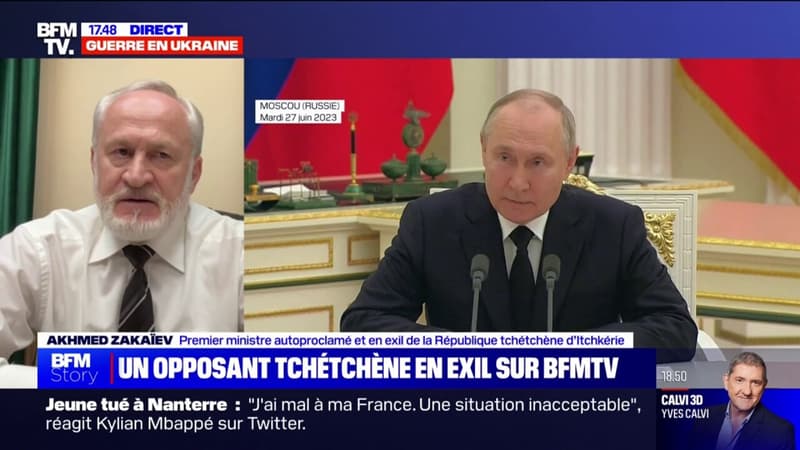 Russie: “Nous sommes face à un État qui n’est pas du tout légitime”, le premier ministre en exil de la République tchétchène autoproclamée d’Itchkérie s’exprime sur BFMTV