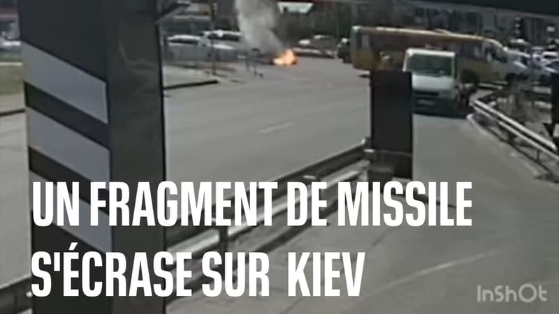 Un fragment de missile s’écrase sur un axe fréquenté de Kiev
