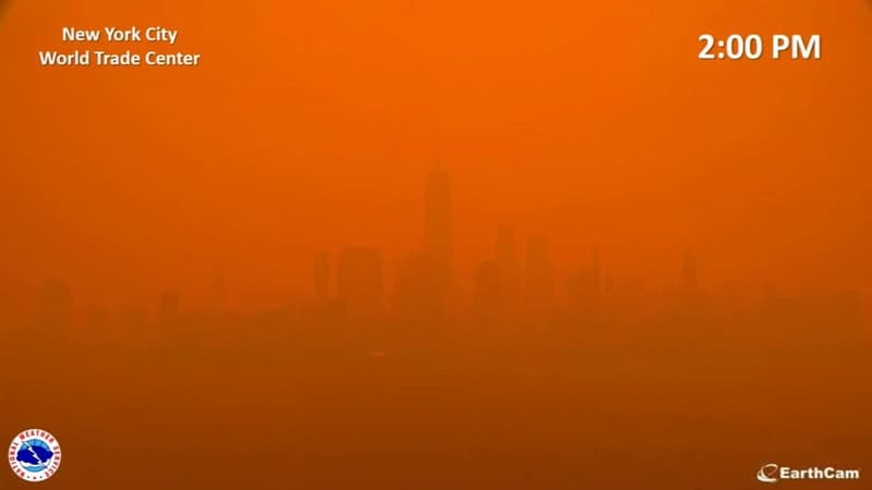 Voici comment New York s’est retrouvée plongée dans un brouillard orange en quelques heures