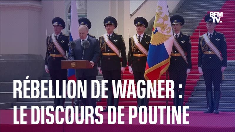 “Vous avez arrêté la guerre civile”: après la rébellion avortée de Wagner, Vladimir Poutine s’adresse aux soldats russes